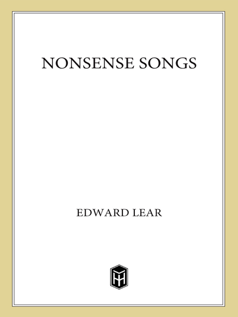 Cover image for book Nonsense Songs