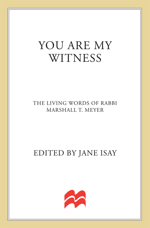 Cover image for book You Are My Witness