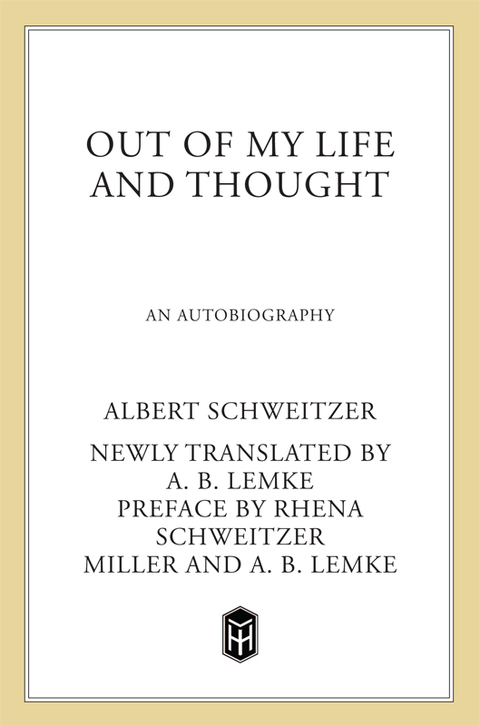 Cover image for book Out of My Life and Thought