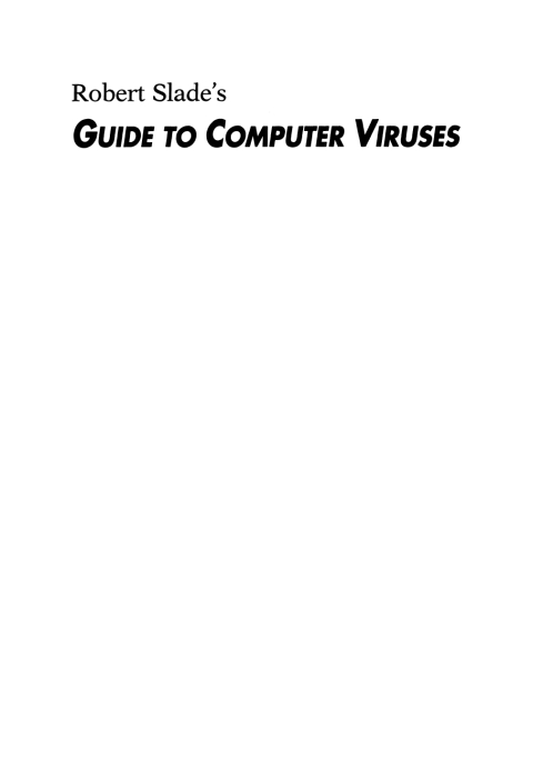 Cover image for book Guide to Computer Viruses