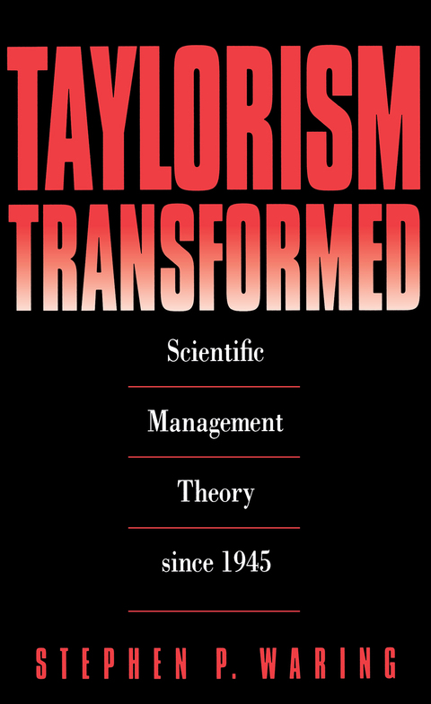 Cover image for book Taylorism Transformed
