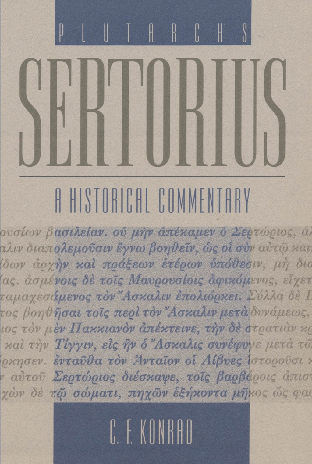 Plutarch's Sertorius (eBook) - C. F. Konrad,