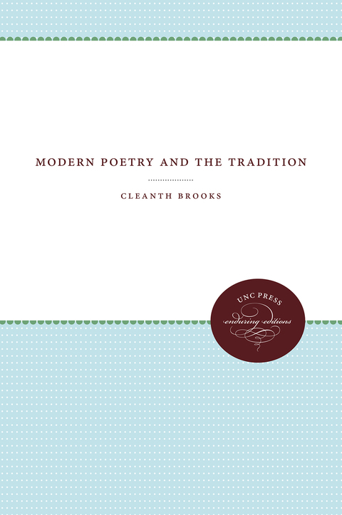Cover image for book Modern Poetry and the Tradition