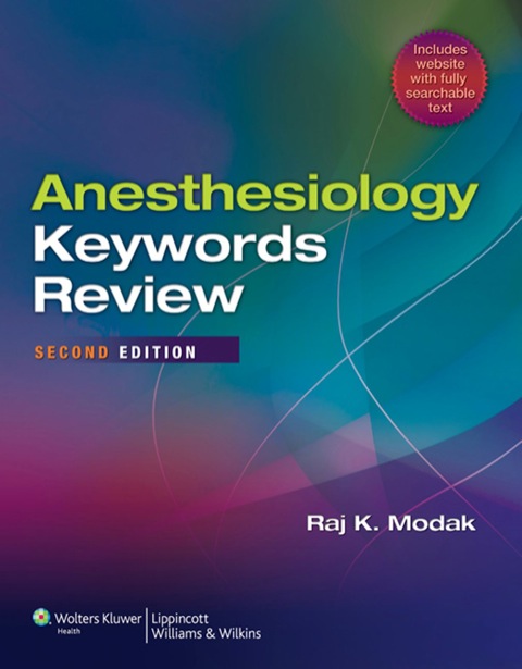 Cover image for book Anesthesiology Keywords Review