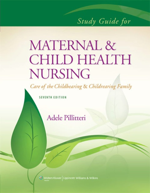 Cover image for book Study Guide to Accompany Maternal and Child Health Nursing