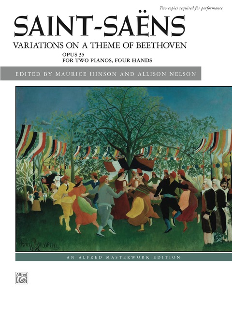 Cover image for book Variations on a Theme of Beethoven, Op. 35: Advanced Piano Duet (2 Pianos, 4 Hands)