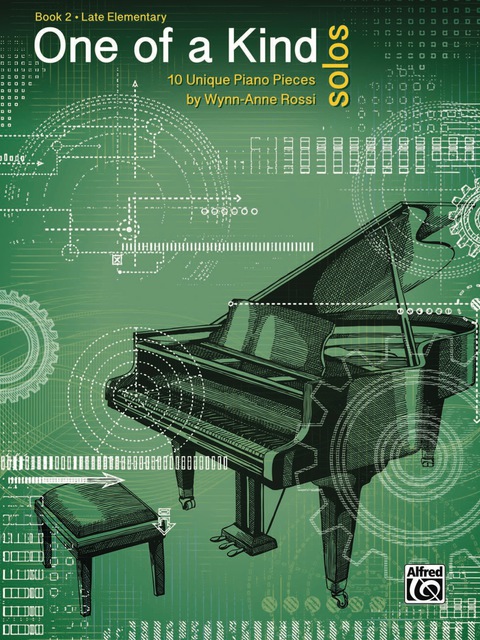 Cover image for book One of a Kind Solos, Book 2: 10 Unique Piano Pieces for Late Elementary Pianists