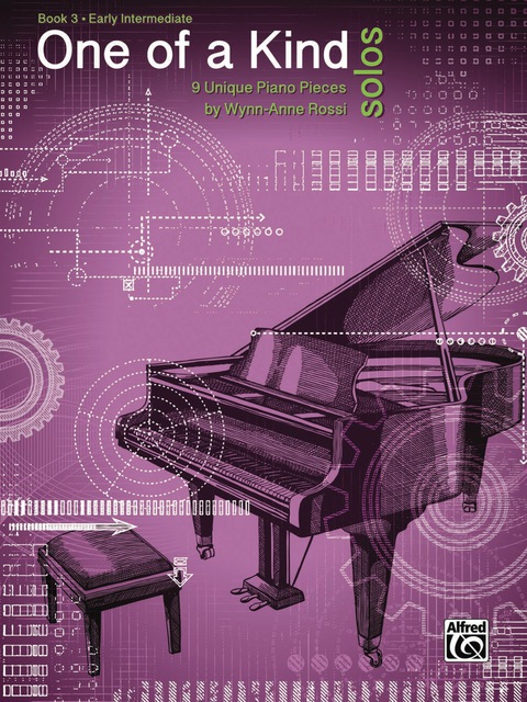 Cover image for book One of a Kind Solos, Book 3: 9 Unique Piano Pieces for Early Intermediate Pianists