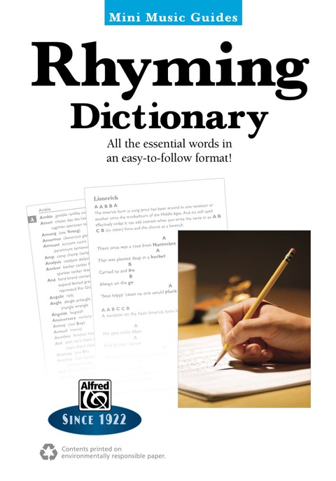 Cover image for book Mini Music Guides: Rhyming Dictionary: All the Essential Words in an Easy-to-Follow Format!