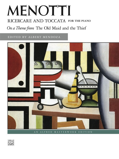 Cover image for book Ricercare and Toccata: Advanced Piano Solo On a Theme from "The Old Maid and the Thief"