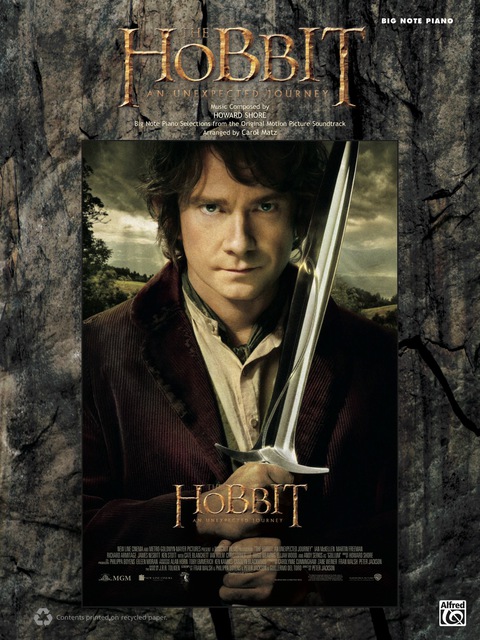 Cover image for book The Hobbit: An Unexpected Journey: Big Note Piano Sheet Music Selections from the Motion Picture