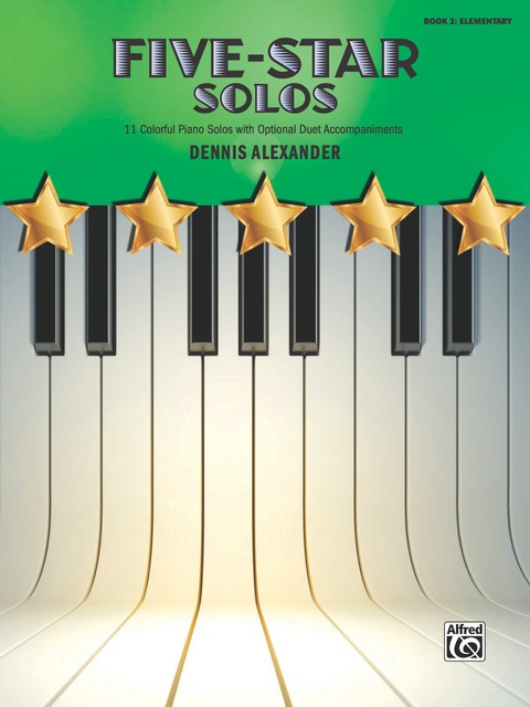 Cover image for book Five-Star Solos, Book 2: 11 Colorful Piano Songs for Elementary Pianists