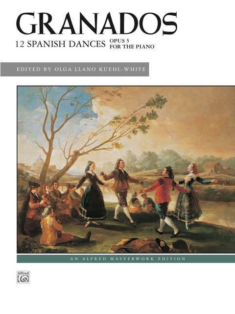 Cover image for book 12 Spanish Dances, Op. 5: For Solo Piano