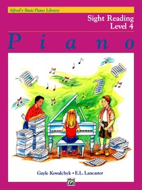 Cover image: Alfred's Basic Piano Library, Sight Reading Book 4: Learn How to Play Piano with this Esteemed Method 1st edition 9781470630928