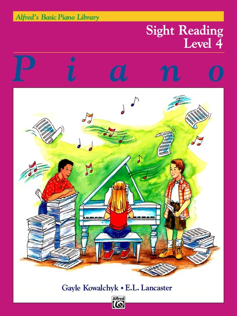 Cover image for book Alfred's Basic Piano Library, Sight Reading Book 4: Learn How to Play Piano with this Esteemed Method