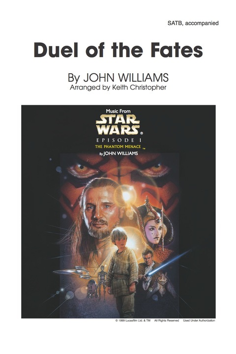 Cover image for book Duel of the Fates (from Star Wars Episode I: The Phantom Menace): For SATB Choir