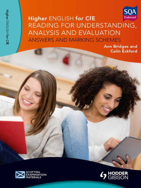 Cover image for book Higher English: Reading for Understanding, Analysis and Evaluation - Answers and Marking Schemes