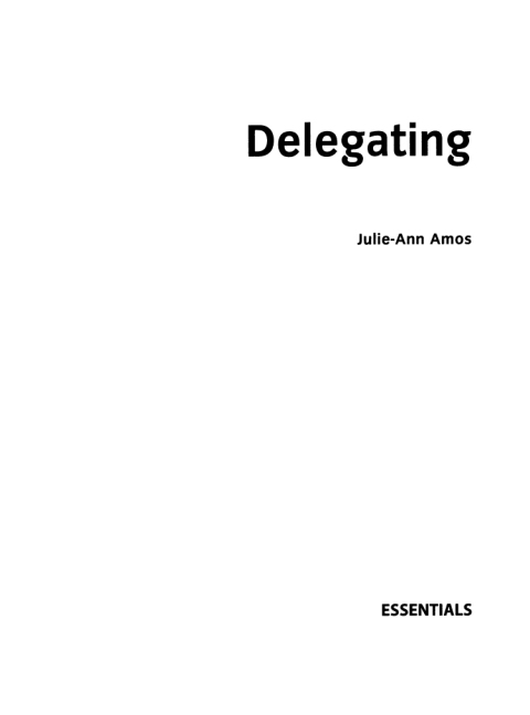 Cover image for book Delegating