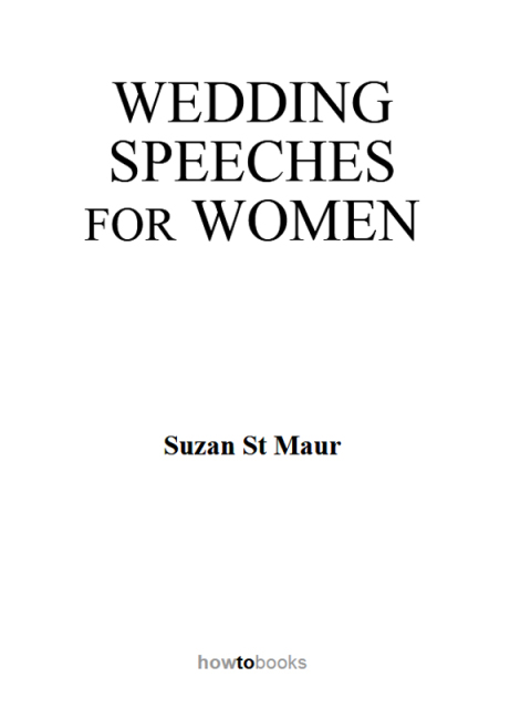 Cover image for book Wedding Speeches For Women
