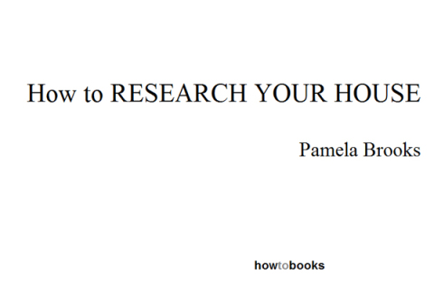 Cover image for book How To Research Your House