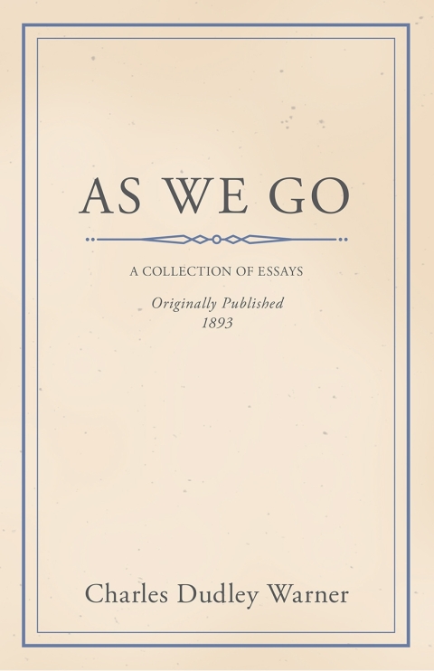 Cover image for book As We Go
