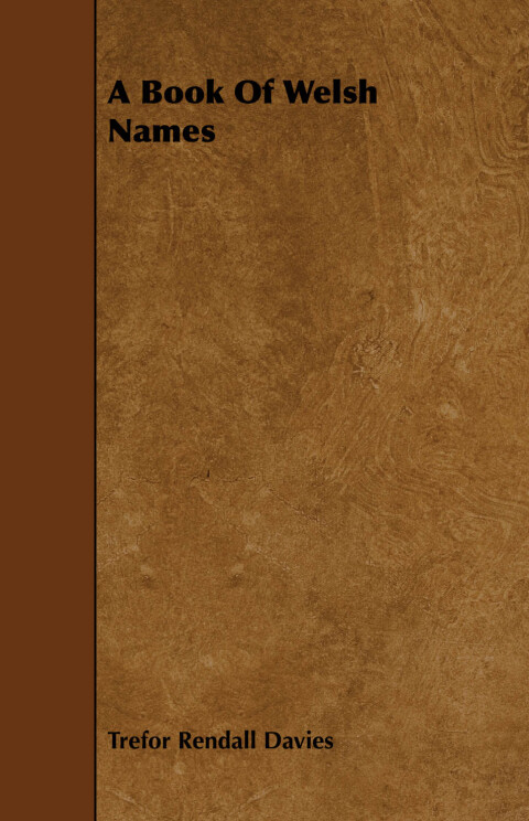 Cover image for book A Book Of Welsh Names