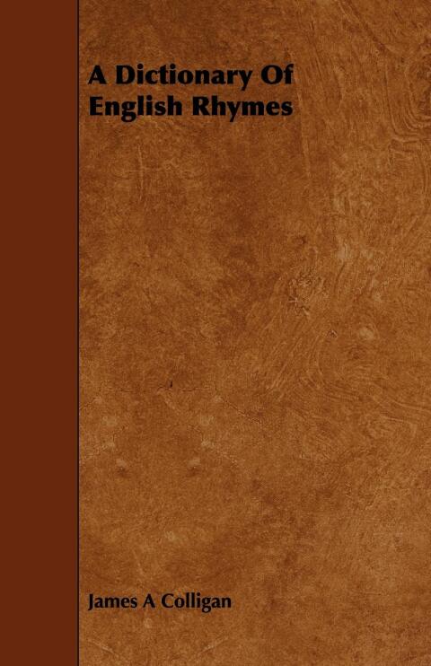 Cover image for book A Dictionary of English Rhymes