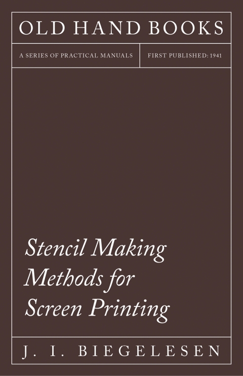Cover image for book Stencil Making Methods for Screen Printing