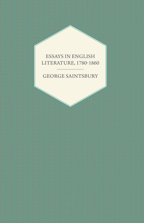 Cover image for book Essays in English Literature, 1780-1860