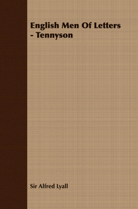 Cover image for book English Men Of Letters - Tennyson