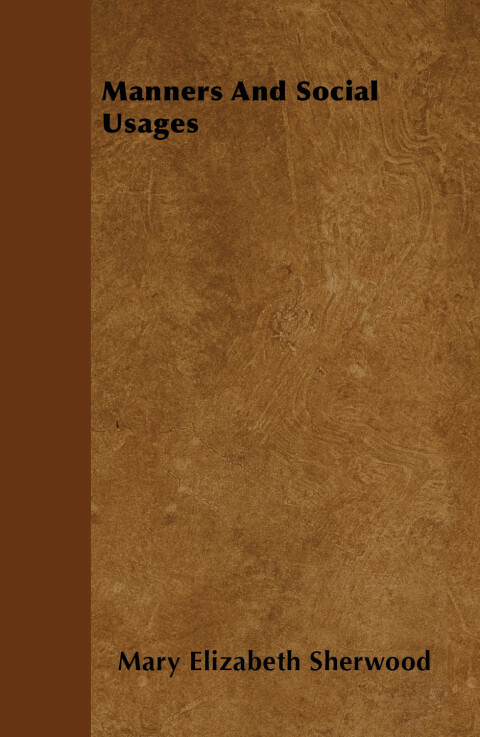 Cover image for book Manners And Social Usages