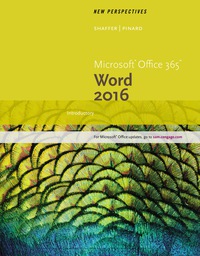 NEW PERSPECTIVES MICROSOFT OFFICE 365 AND WORD 2016