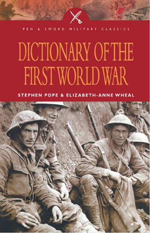 Cover image for book Dictionary of the First World War