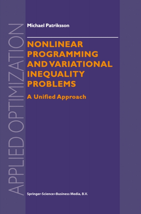 Cover image for book Nonlinear Programming and Variational Inequality Problems