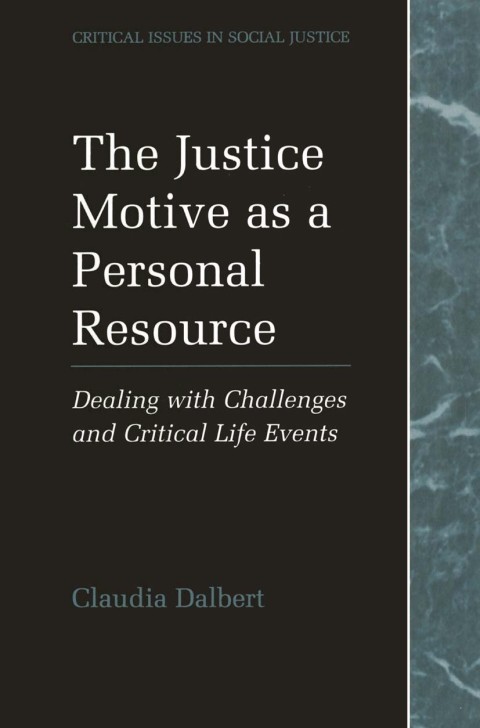 Cover image for book The Justice Motive as a Personal Resource