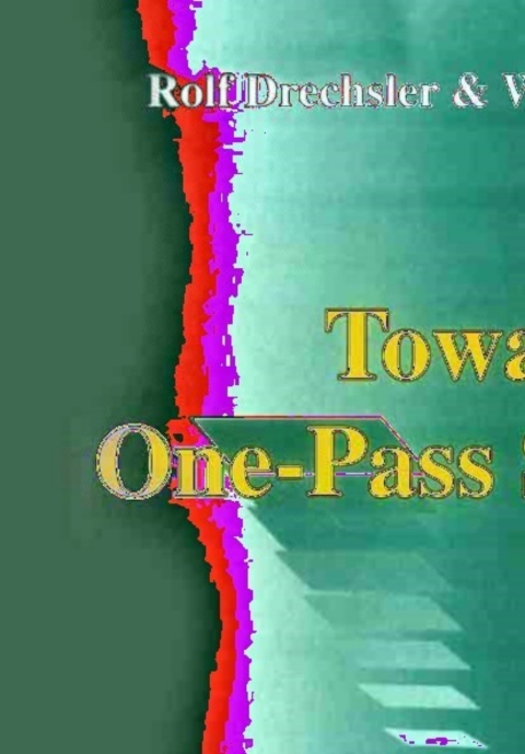 Cover image for book Towards One-Pass Synthesis