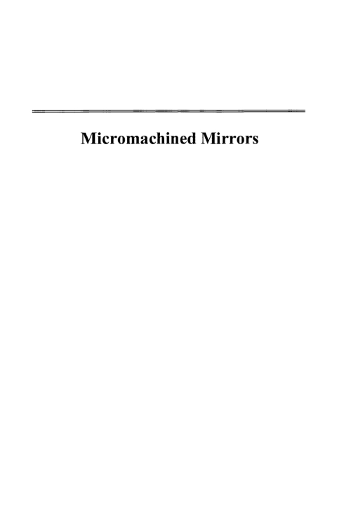 Cover image for book Micromachined Mirrors