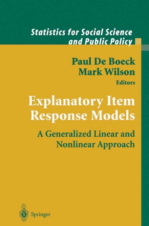 Cover image for book Explanatory Item Response Models