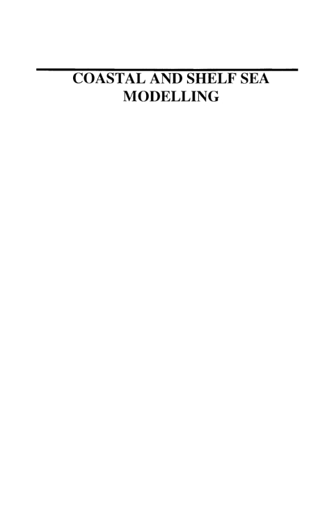 Cover image for book Coastal and Shelf Sea Modelling