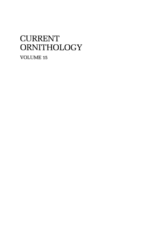 Cover image for book Current Ornithology