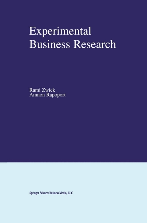 Cover image for book Experimental Business Research