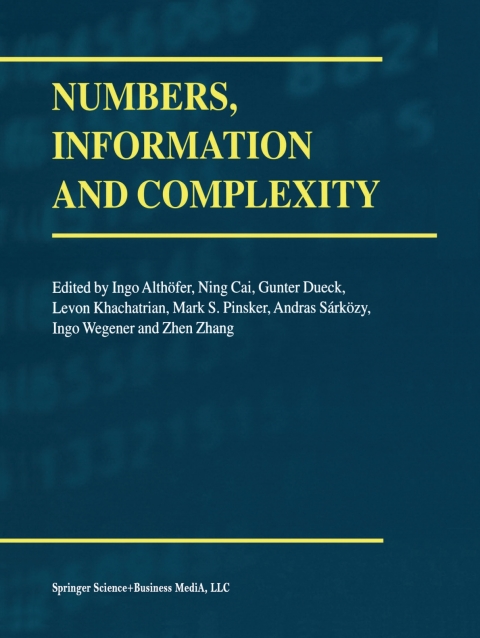 Cover image for book Numbers, Information and Complexity