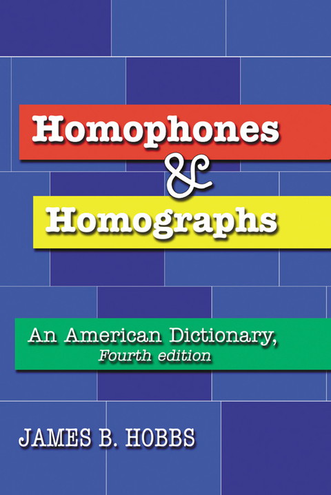 Cover image for book Homophones and Homographs