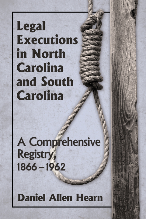 Cover image for book Legal Executions in North Carolina and South Carolina