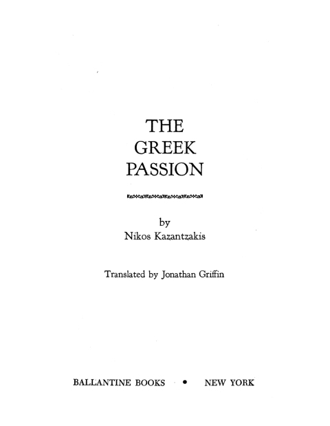 Cover image for book Greek Passion