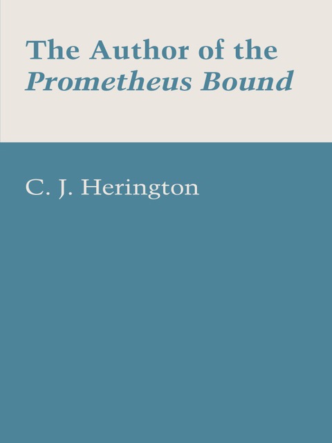 Cover image for book The Author of the Prometheus Bound