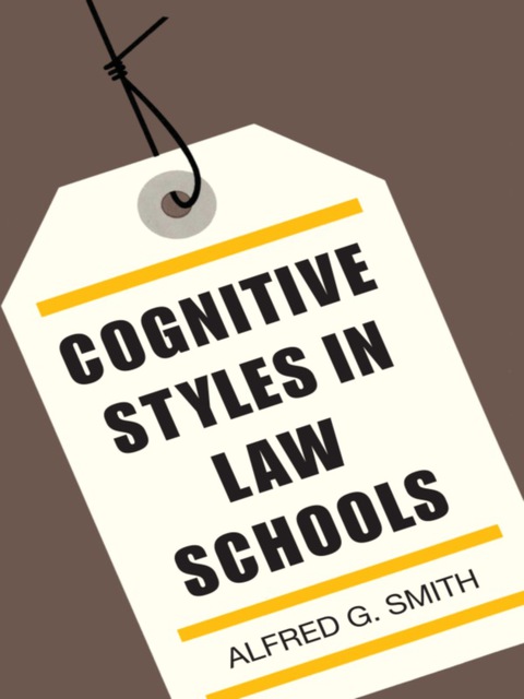 Cover image for book Cognitive Styles in Law Schools