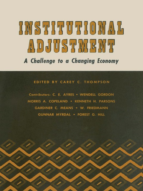 Cover image for book Institutional Adjustment