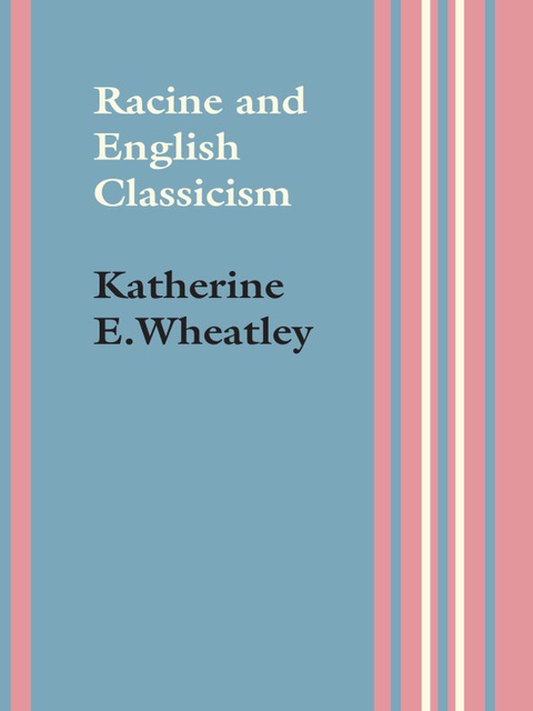 Cover image for book Racine and English Classicism