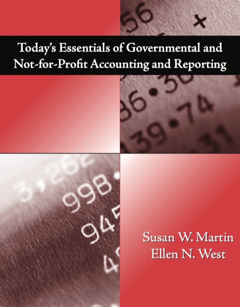 Cover image for book Today's Essentials of Governmental and Not-for-Profit Accounting and Reporting